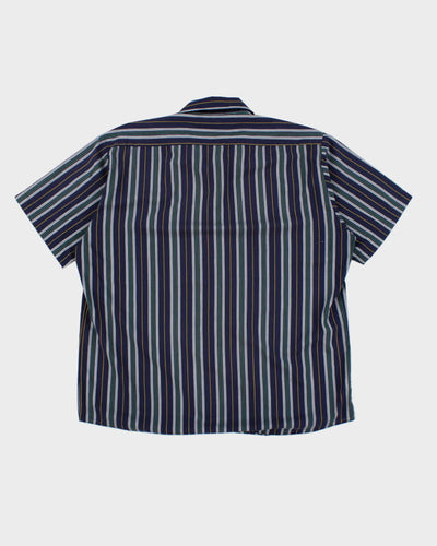 Vintage 90s 4th Dimension Striped Short Sleeve Shirt - XL