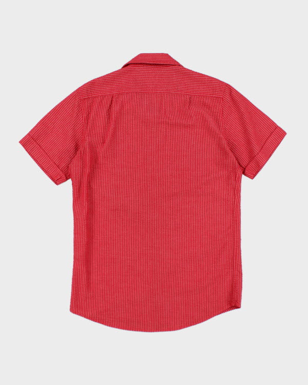 Izod Red Stripe Seersucker Shirt - S
