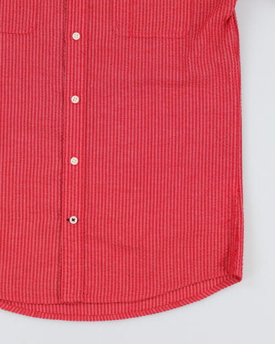 Izod Red Stripe Seersucker Shirt - S
