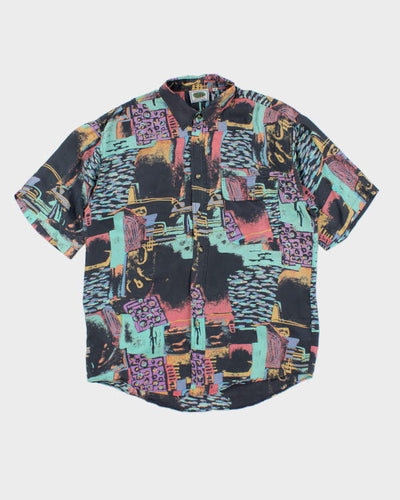 Vintage Fuka Pattern Silk Shirt - M