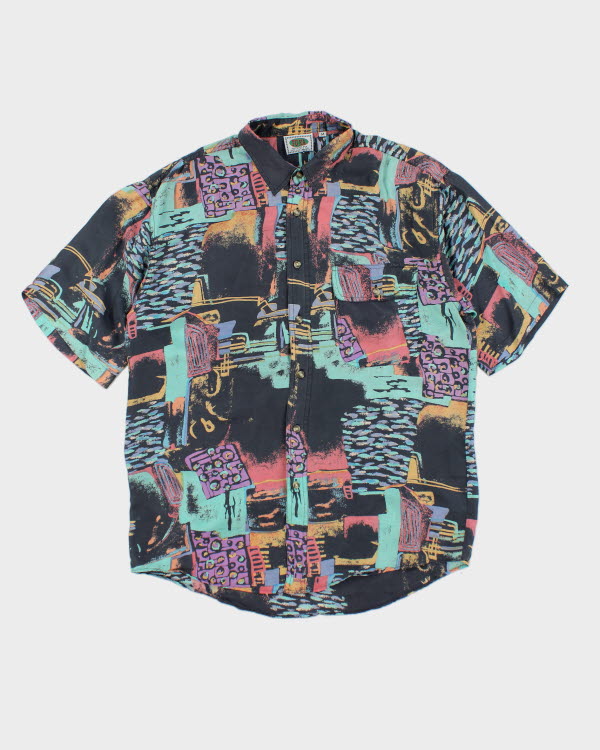 Vintage Fuka Pattern Silk Shirt - M