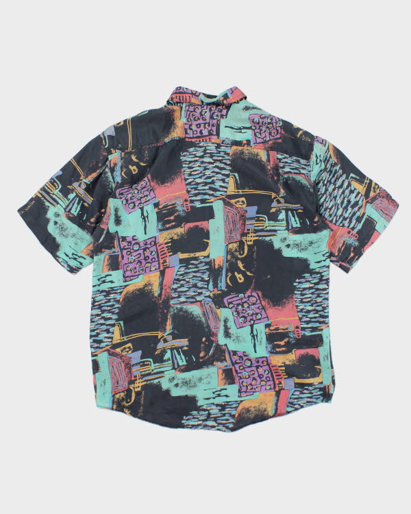 Vintage Fuka Pattern Silk Shirt - M