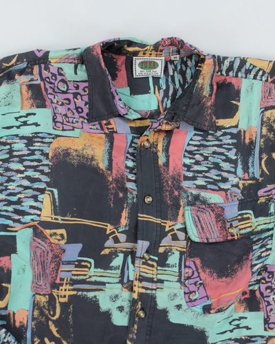 Vintage Fuka Pattern Silk Shirt - M