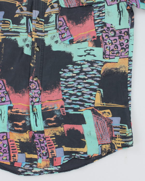 Vintage Fuka Pattern Silk Shirt - M