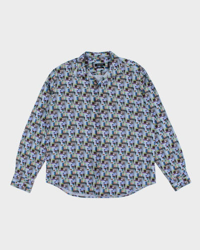 Vintage Bugatchi Pattern Long Sleeve Shirt - XL