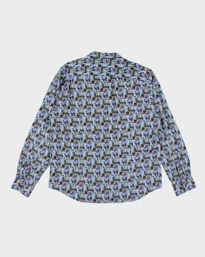 Vintage Bugatchi Pattern Long Sleeve Shirt - XL
