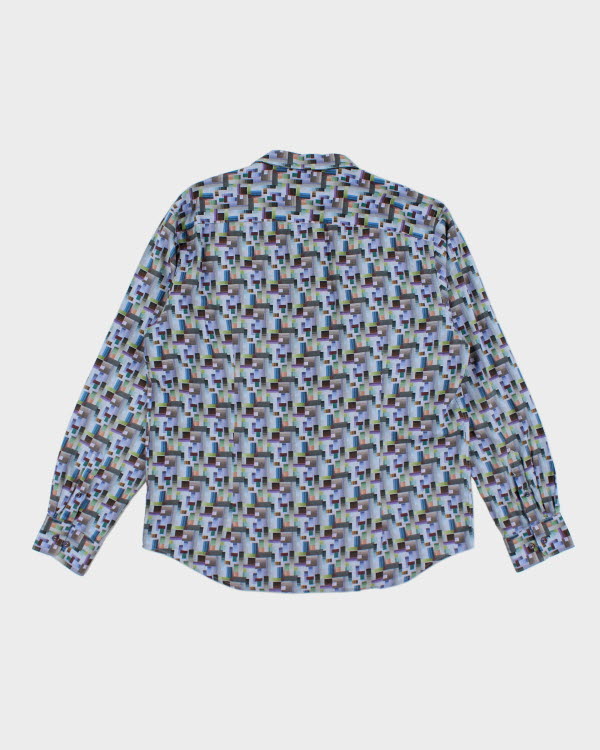 Vintage Bugatchi Pattern Long Sleeve Shirt - XL