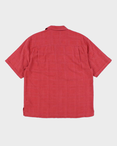 Vintage Jamaica Jaxx Red Hawaiian Silk Shirt - L