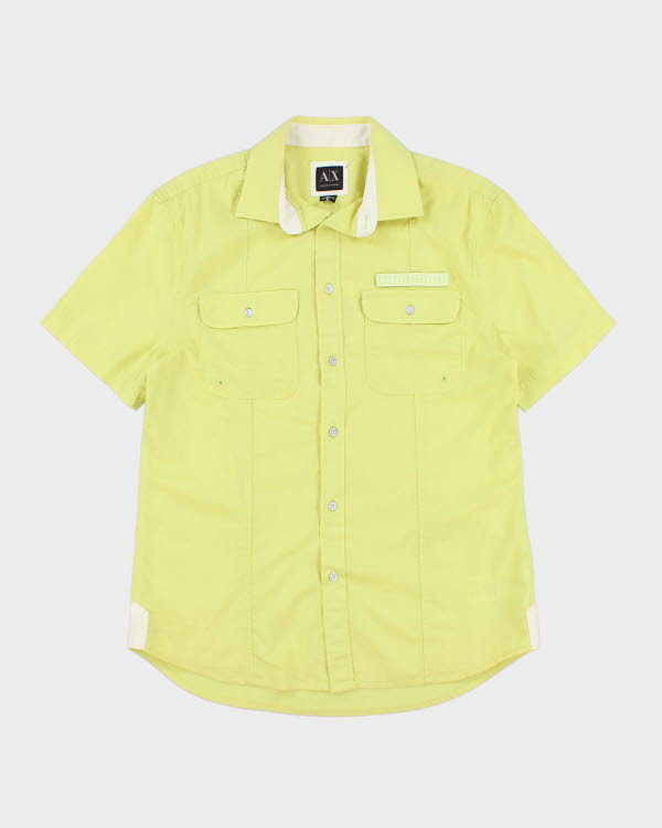 Vintage Y2k 00s Armani Exchange Yellow Shirt - M