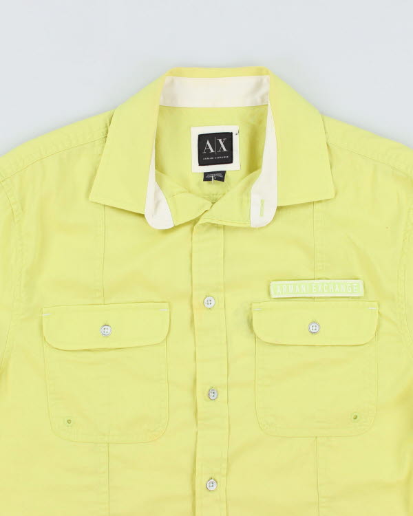 Vintage Y2k 00s Armani Exchange Yellow Shirt - M