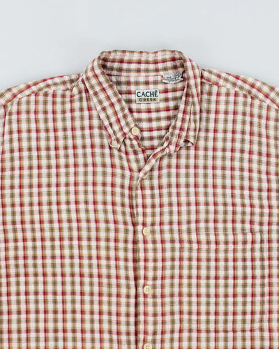 Vintage Cache Creek Check Seersucker Shirt - L