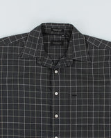 Van Heusen Black Check Shirt - M