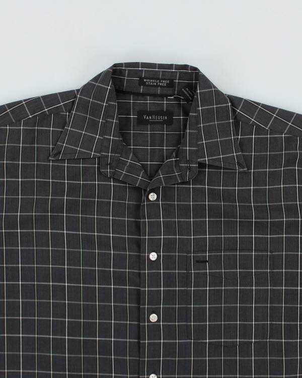 Van Heusen Black Check Shirt - M