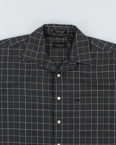 Van Heusen Black Check Shirt - M