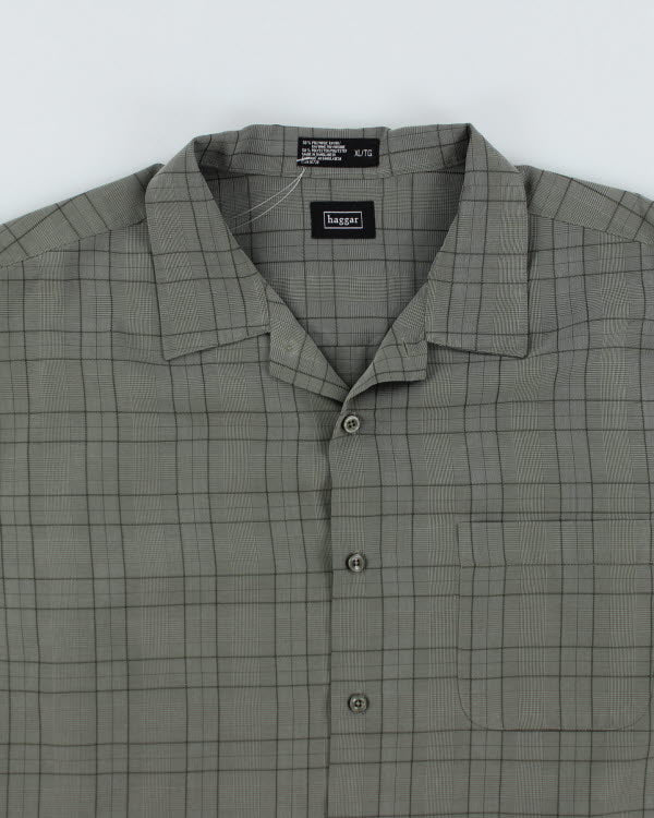 Haggar Green Check Boxy Shirt - XL