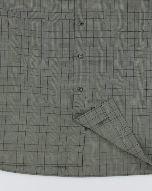 Haggar Green Check Boxy Shirt - XL