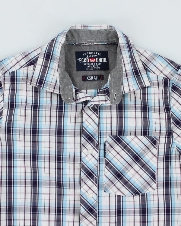 Y2k 00s Ecko Check Shirt - XS