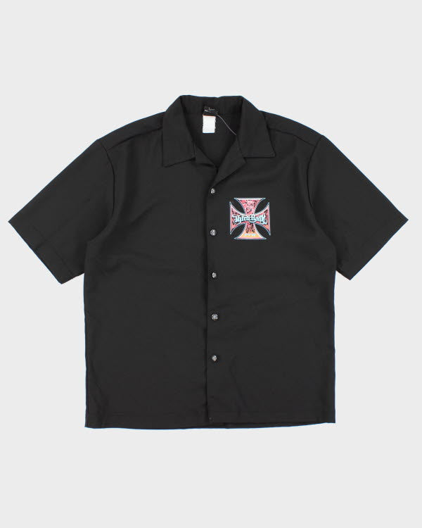 Y2k 00s Third Rail Biker Graphic Shirt - XL