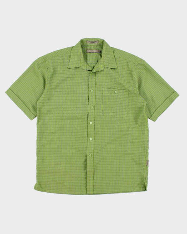 Y2k 00s Retreat Green Check Shirt - M