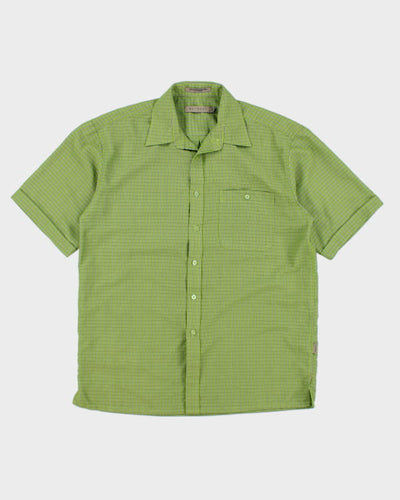 Y2k 00s Retreat Green Check Shirt - M