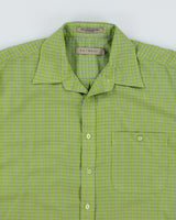 Y2k 00s Retreat Green Check Shirt - M