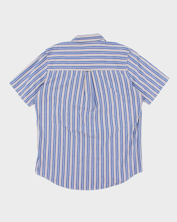 Vintage 2000s Chaps Stripy Short Sleeve Shirt - M