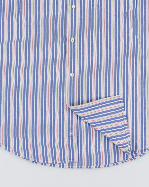 Vintage 2000s Chaps Stripy Short Sleeve Shirt - M