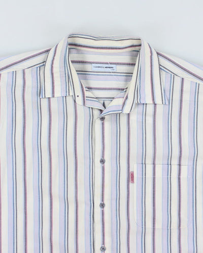 Vintage 90's Men's Striped Short Sleeve Shirt - XL