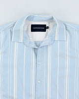 Vintage Men's Calvin Klein Striped Short Sleeve Shirt - L