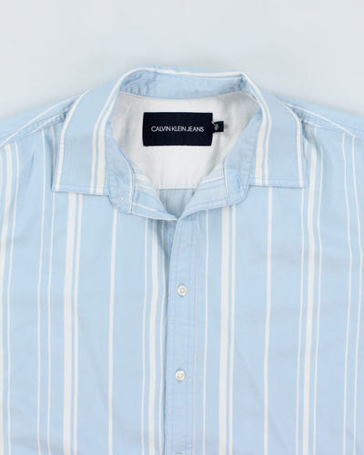Vintage Men's Calvin Klein Striped Short Sleeve Shirt - L