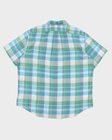 Vintage Men's Ralph Lauren Patterned Short Sleeve Shirt - XL
