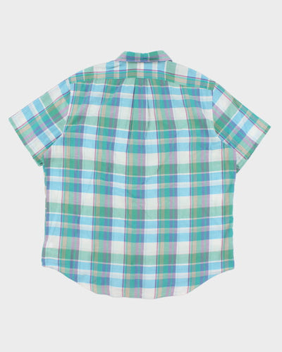Vintage Men's Ralph Lauren Patterned Short Sleeve Shirt - XL