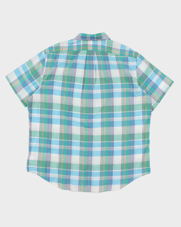 Vintage Men's Ralph Lauren Patterned Short Sleeve Shirt - XL