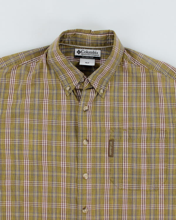 Vintage Columbia Striped Short Sleeve Shirt - S