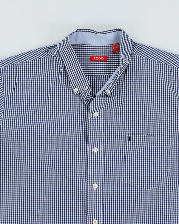 Vintage Men's IZOD Patterned Short Sleeve Shirt - XL