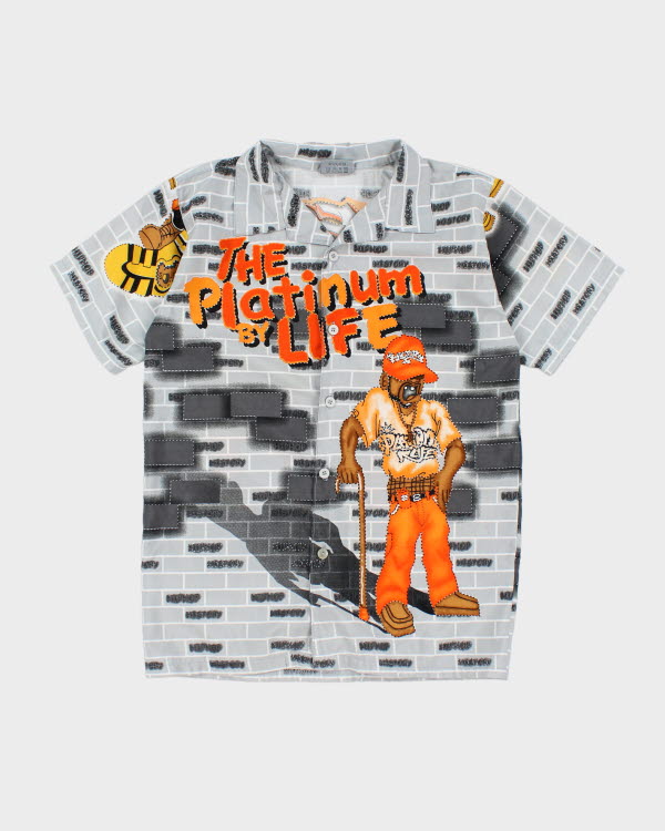 Vintage Y2K All Over Print Short Sleeve - M