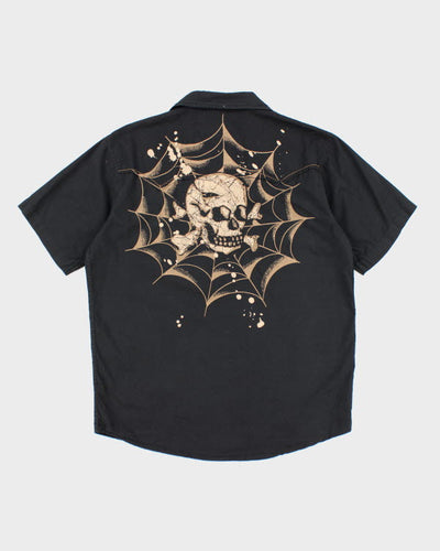 Vintage Y2K Western Style Short Sleeve Shirt - L