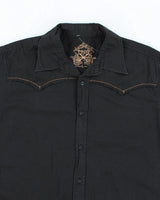 Vintage Y2K Western Style Short Sleeve Shirt - L