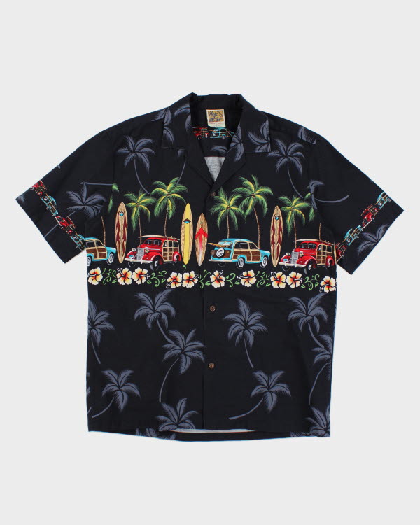 Vintage 90's Printed Hawaiian Short Sleeve Shirt - L