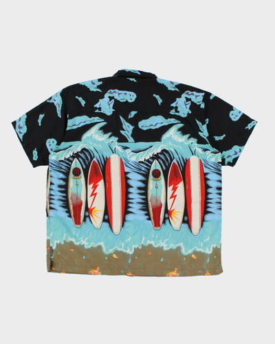 Vintage 90's Surf Board Printed Hawaiian Shirt - XL