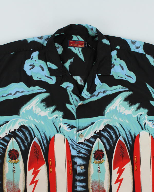 Vintage 90's Surf Board Printed Hawaiian Shirt - XL