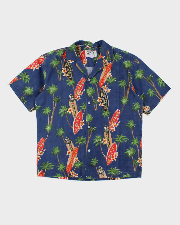 Vintage All Over Print Hawaiian Shirt - M