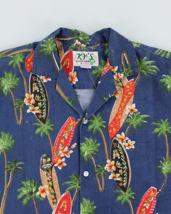 Vintage All Over Print Hawaiian Shirt - M