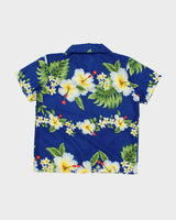 Vintage Cropped Floral Hawaiian Shirt - L