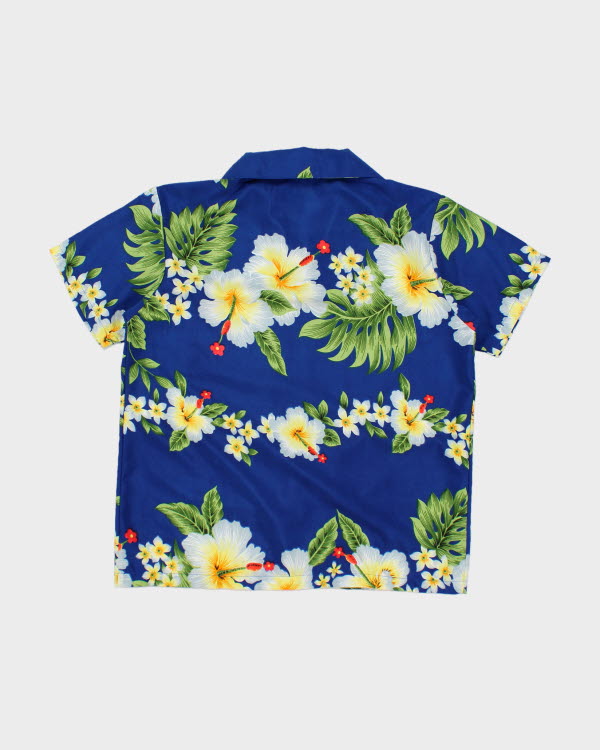 Vintage Cropped Floral Hawaiian Shirt - L