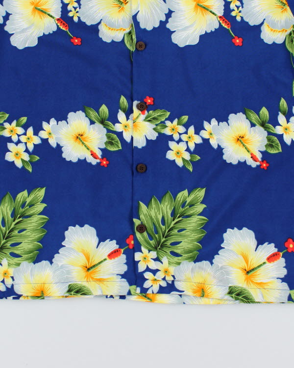 Vintage Cropped Floral Hawaiian Shirt - L