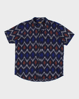 Vintage 80's Patterned Short Sleeve Shirt - XL