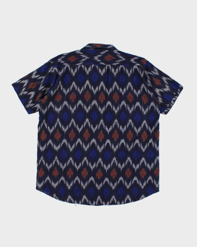 Vintage 80's Patterned Short Sleeve Shirt - XL