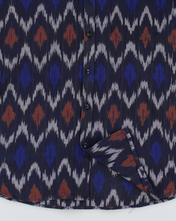 Vintage 80's Patterned Short Sleeve Shirt - XL