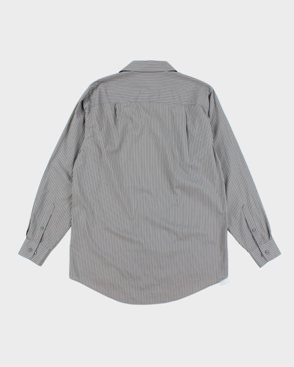 Vintage Calvin Klein Striped Long Sleeve Shirt - L